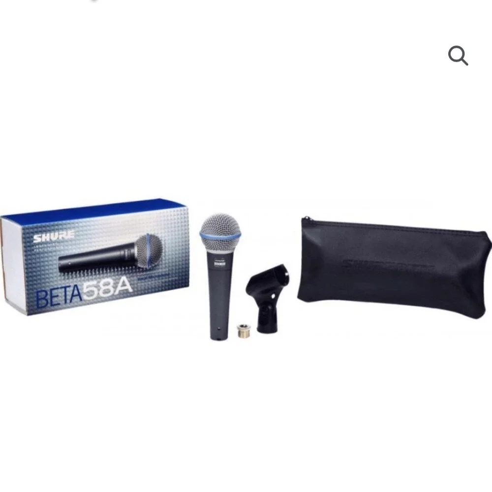 Shure Beta 58A Supercardioid Dynamic Vocal Microphone Blue Grey New NIB